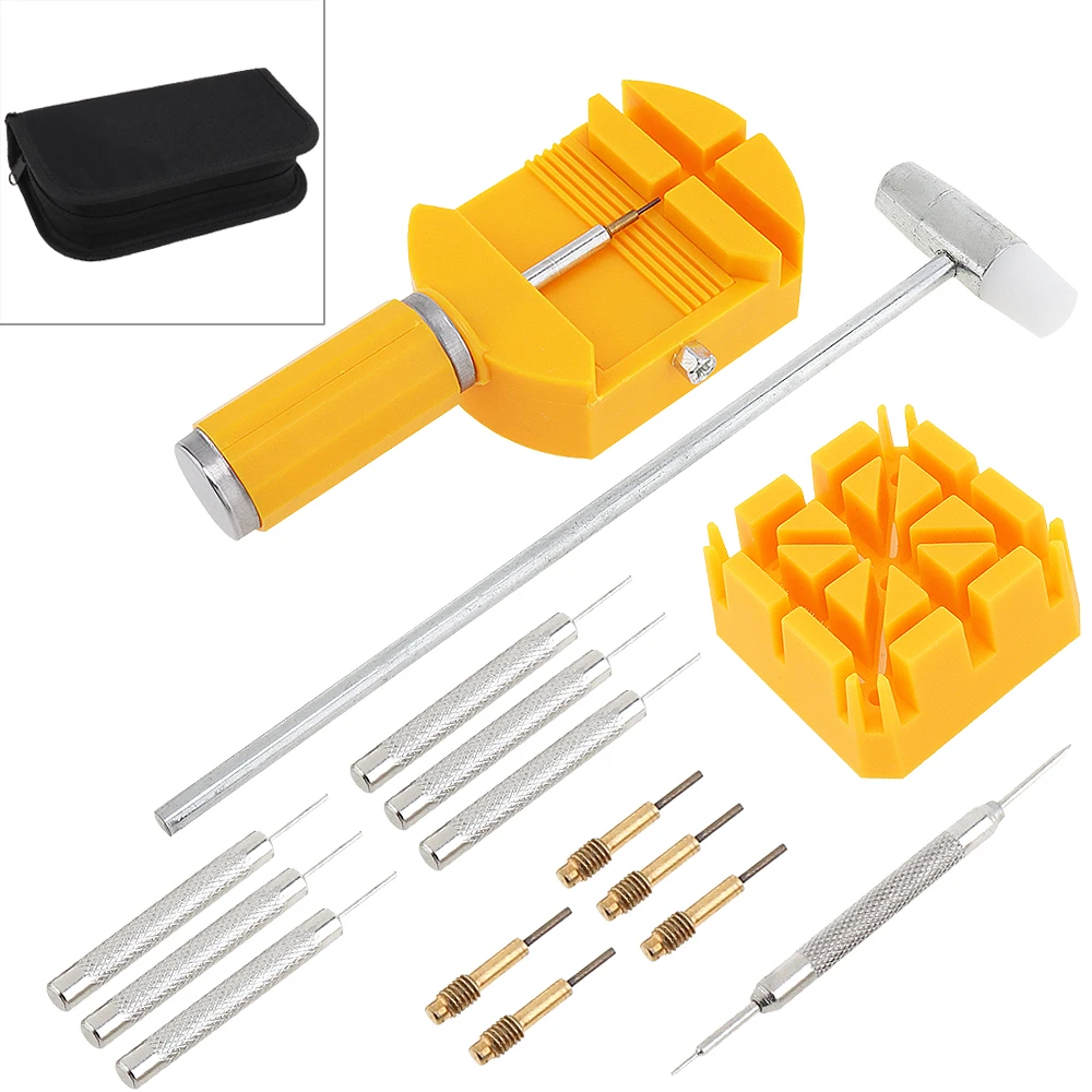 

16pcs/set Multi-function Precision Combination Watch Opening Watch Band Remover Tool with Storage Canvas Bag for Watch Repair