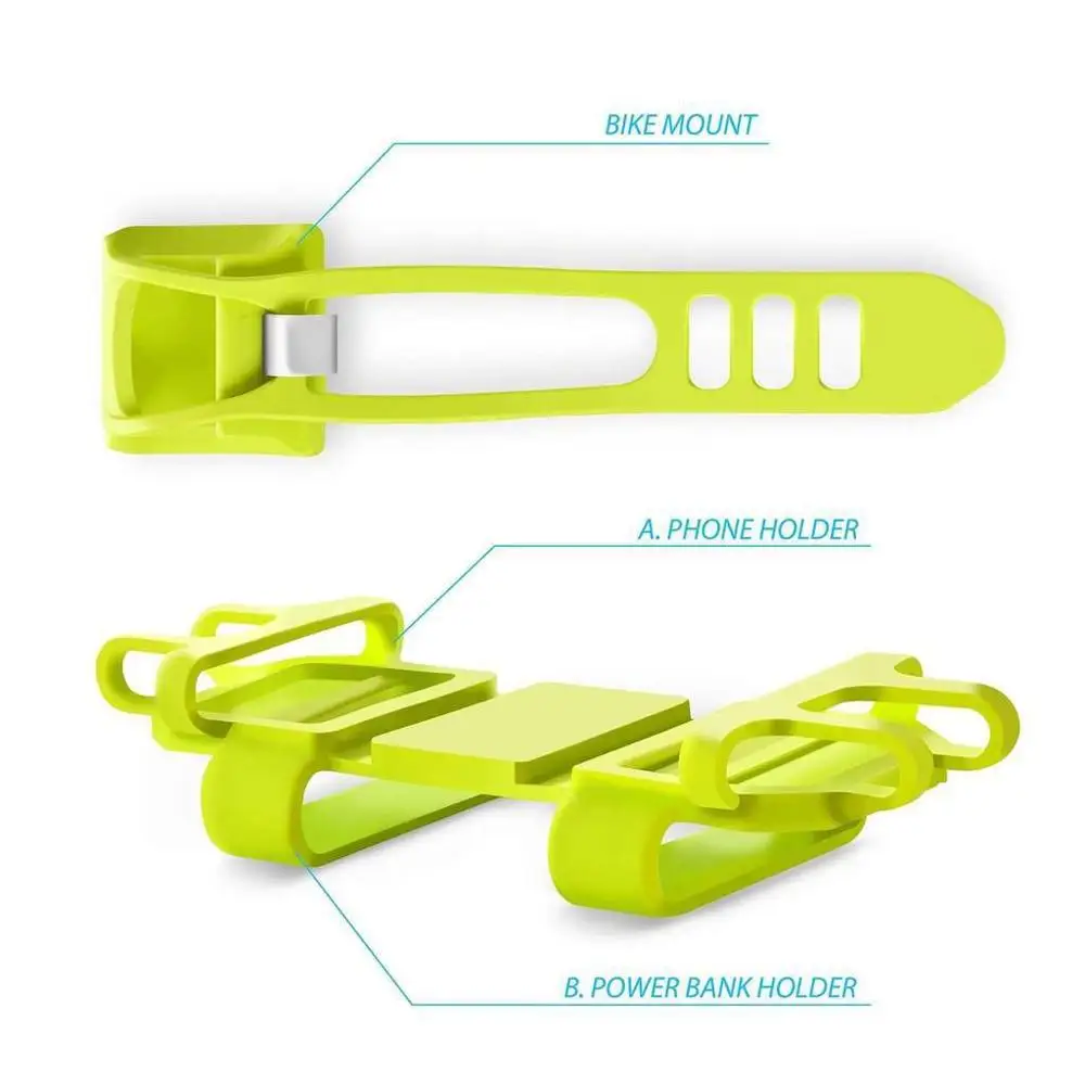 

Silicone straps outdoor riding mobile phone charging treasure fixed bracket mobile navigation bracket