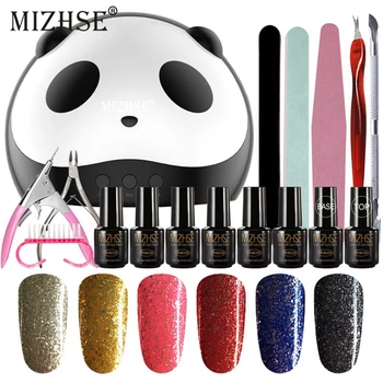 

MIZHSE Nail Art Pro DIY Full Set Gelpolish Base And Top UV Gel Nail Polish Dryer 36W USB Plug Lamp Hybrid Lacquers Nail Kits