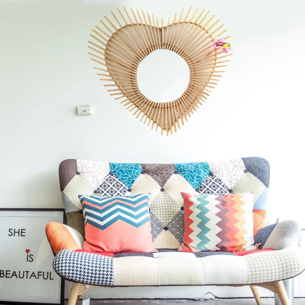 Art Deco Heart-shaped Wall-mounted Rattan Crafts Frame Creative Photo Wall Hanging Frame Tasteless Strong Not Easy To Damage Art Deco Heart-shaped Wall-mounted Rattan Crafts Frame Creative Photo Wall Hanging Frame Tasteless Strong Not Easy To Damage