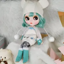 Blyth 1/6 BJD Doll Joint Body With Big Eyes , Green Color Hair And White Skin 30cm Doll Toys For DIY Hot Girl Birthday Gift Blyth 1/6 BJD Doll Joint Body With Big Eyes , Green Color Hair And White Skin 30cm Doll Toys For DIY Hot Girl Birthday Gift