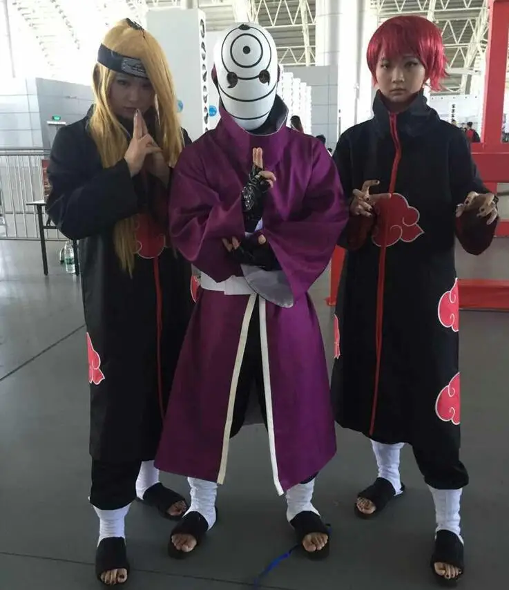 Костюм для косплея с перчатками из аниме Наруто|cosplay costume|naruto akatsukiuchiha jacket |