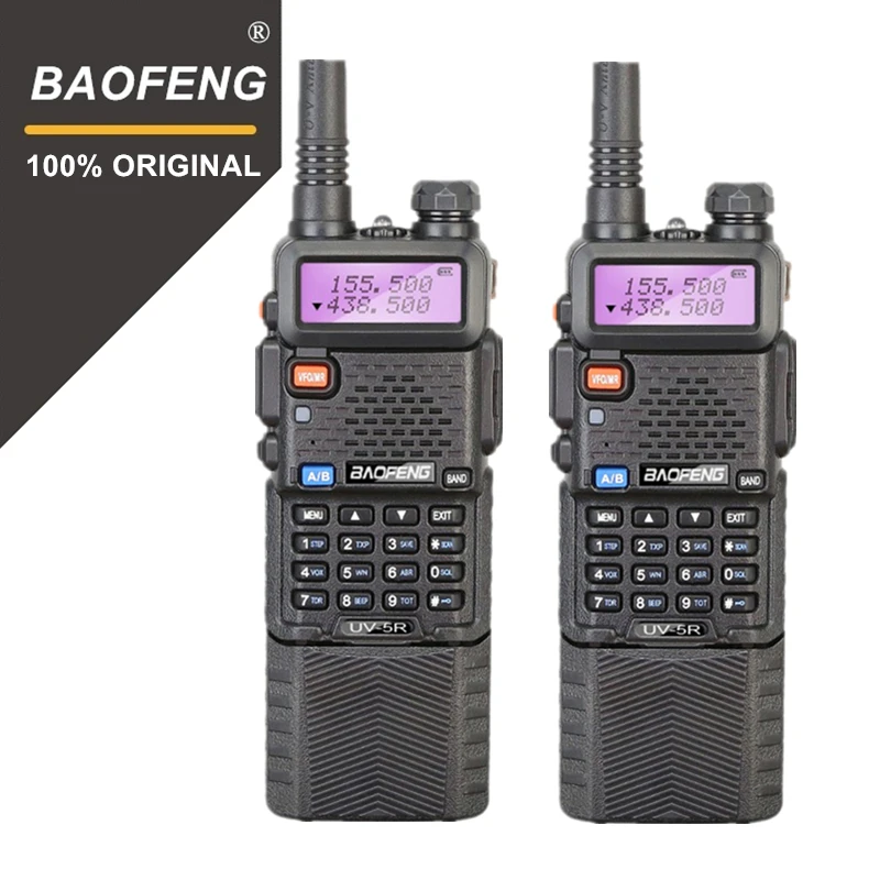 online 2 pcs Baofeng UV 5R 3800 mAh Longo Alcance Walkie Talkie 10 KM Transceptor UV5R Dual Band UHF VHF Portátil Estação de rádio Woki Toki