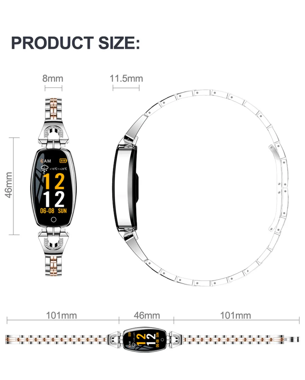 inteligente pressão arterial esportes smartband