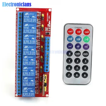 

8 Channel DC 12V Multi-function Infrared Remote Control Relay Module With Dual Trigger Two-way Driver IC Module Bidirectional