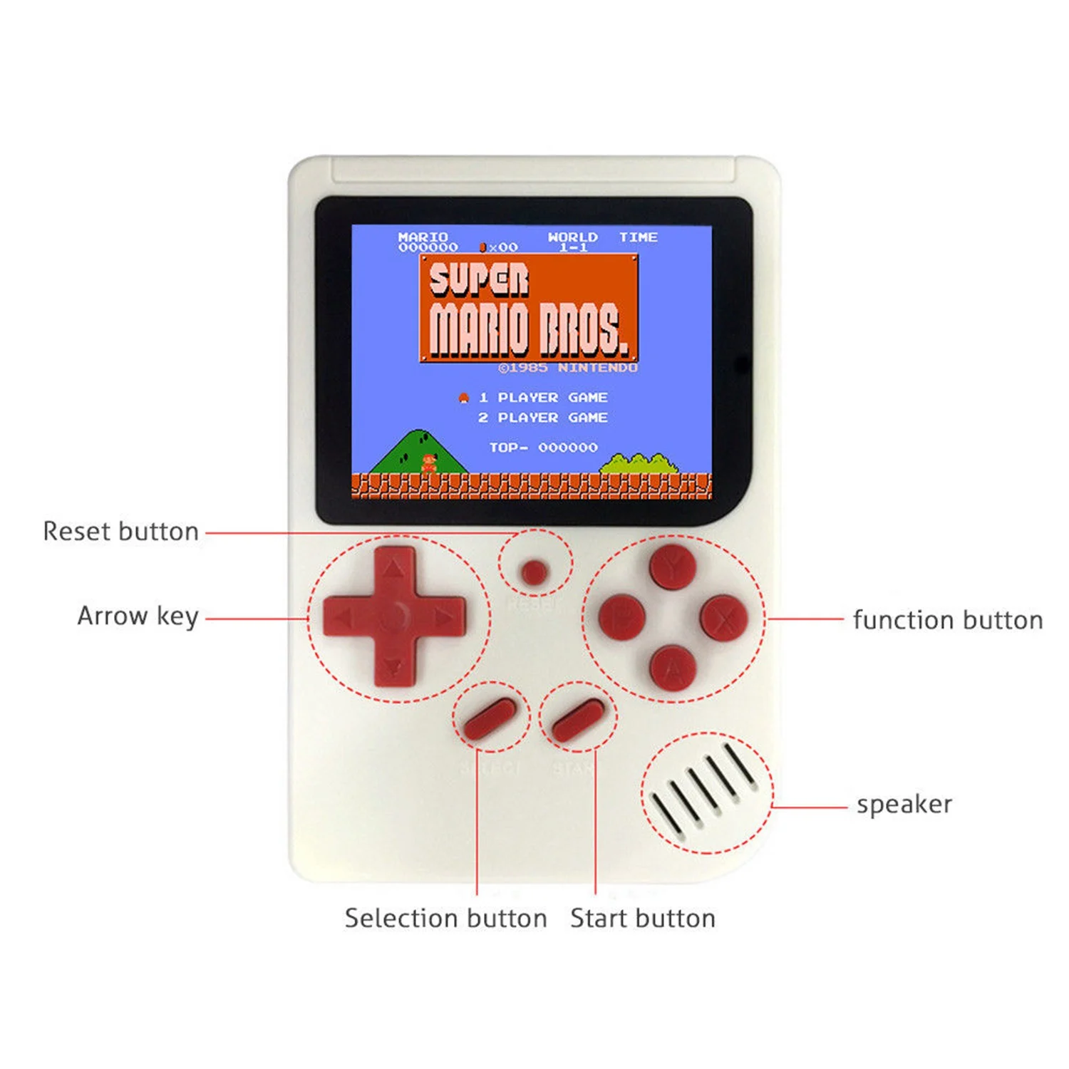 Перезаряжаемая мини ретро портативная игровая консоль 8 бит 3,0 дюйма Lcd