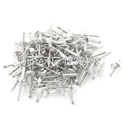 

100Pcs 5mm x 20mm Aluminium Open Ends Dome Blind Pop Rivets 16mm