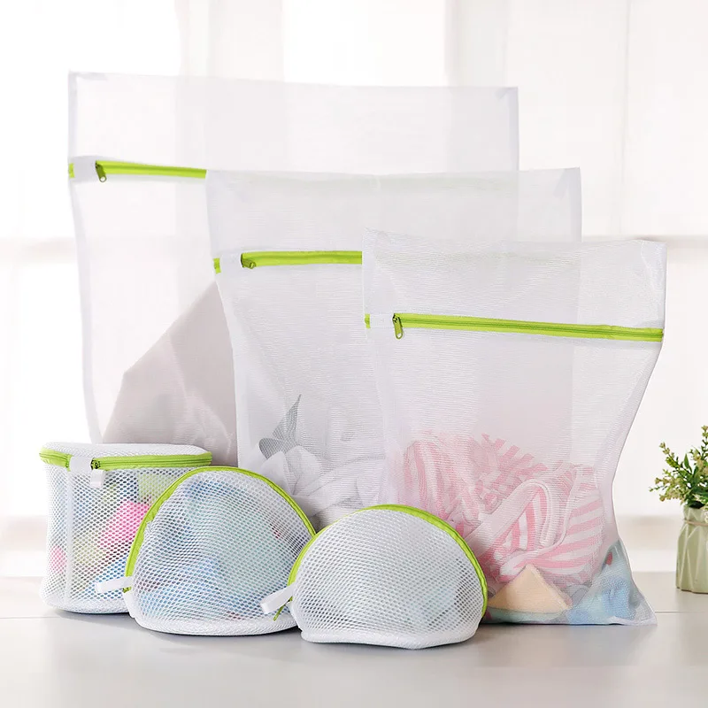 6pcs Washing Net Bags Set Durable Coarse Mesh Laundry Bag with Zipper