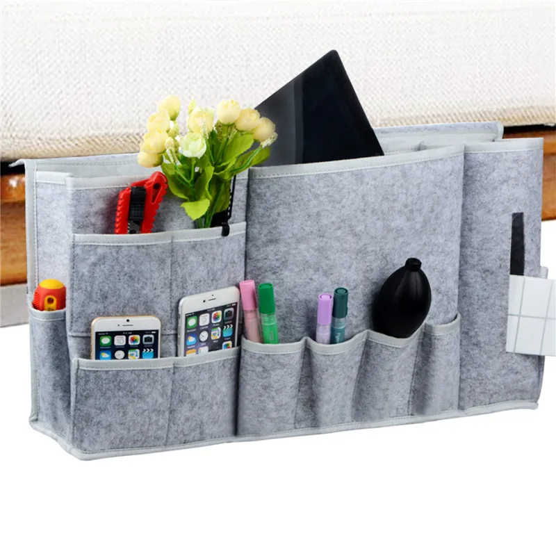 Felt Bedside Caddy, 12 Pockets Storage Organizer Bed Caddy for...