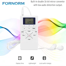 FORNORM Мини цифровой коротковолновое радио приемник Цифровой FM портативный светодиодный дисплей Тонкий портативный Радио Карманный