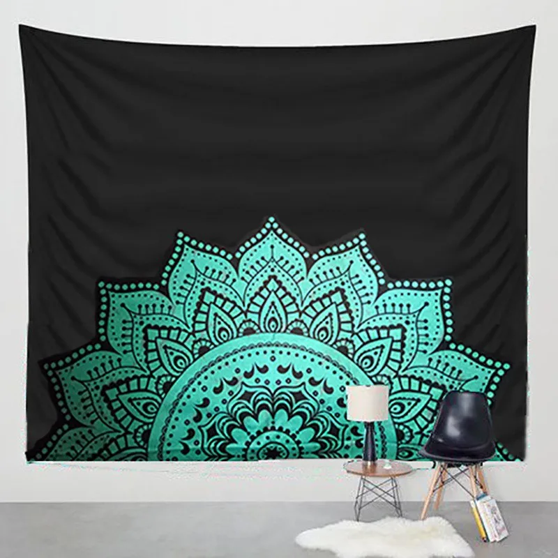

Hippie Tapestry Printed Lotus Tapestry Bohemia Mandala Tapestry Serviette Plage Wall Hanging For Wall Decoration Yoga Mat