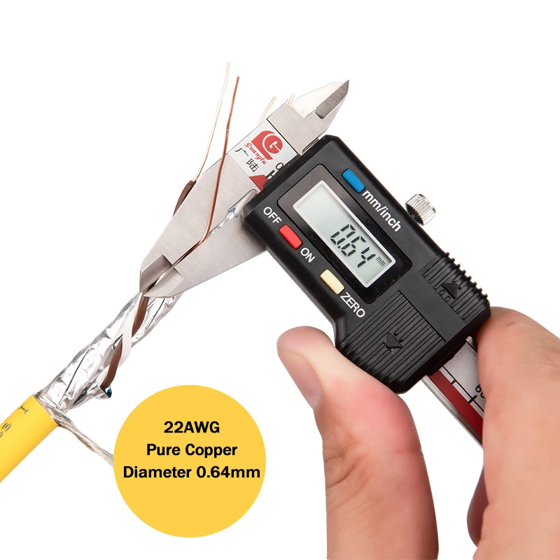 LINKWYLAN RJ45 CAT8 케이블 40G 2000MHz SFTP 차폐 설치 케이블 22AWG 무산소 구리 LSZH CPR DCA 재킷 SUPPORT4PPOE