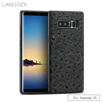 

Luxury brand phone case ostrich grain full-wrapped phone case For Samsung A5 phone case All handmade custom processing