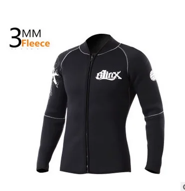 3MM Neoprene Scuba Diving Tops Wetsuit Equipment Surf Spearfishing Swim Jacket Long Sleeve Snorkeling Keep Warm Rash Guard Coat