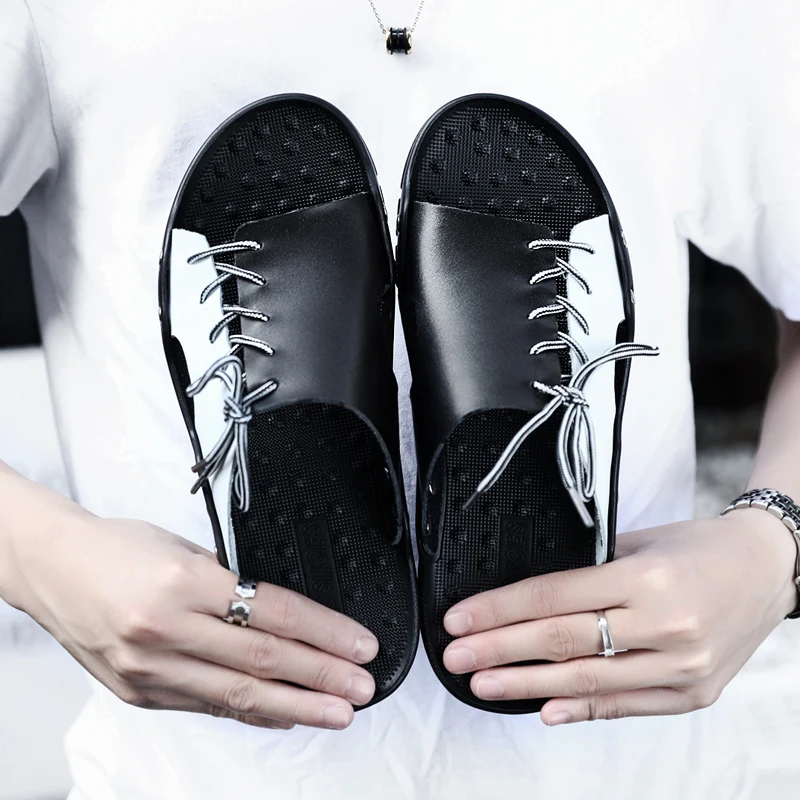 

Big Size 38-48 Summer Men Slippers Shoes Summer Sandals Lightweight Men Slides Cheap Footwear Men's Beach Slippers