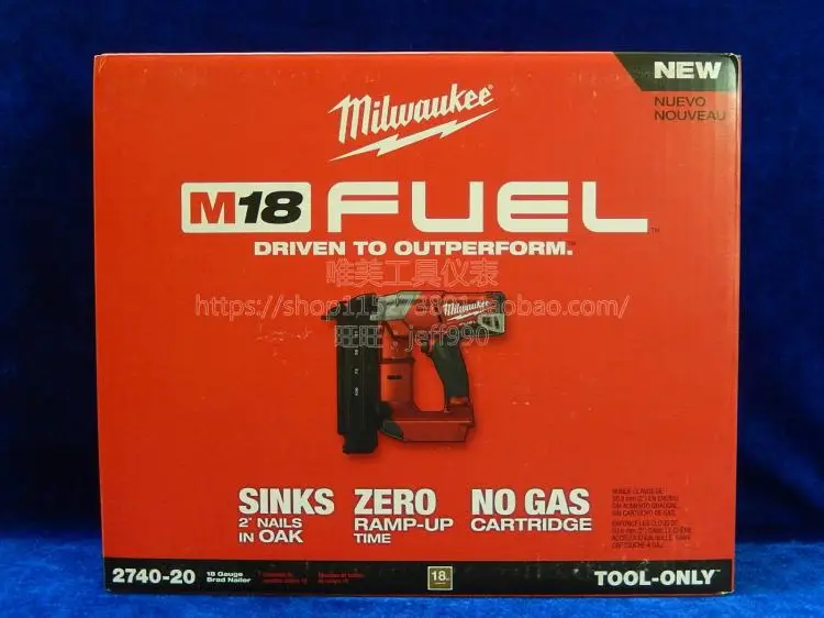 Milwaukee 2740 20 18V литиевый бесщеточный прямой электрический пистолет для ногтей F