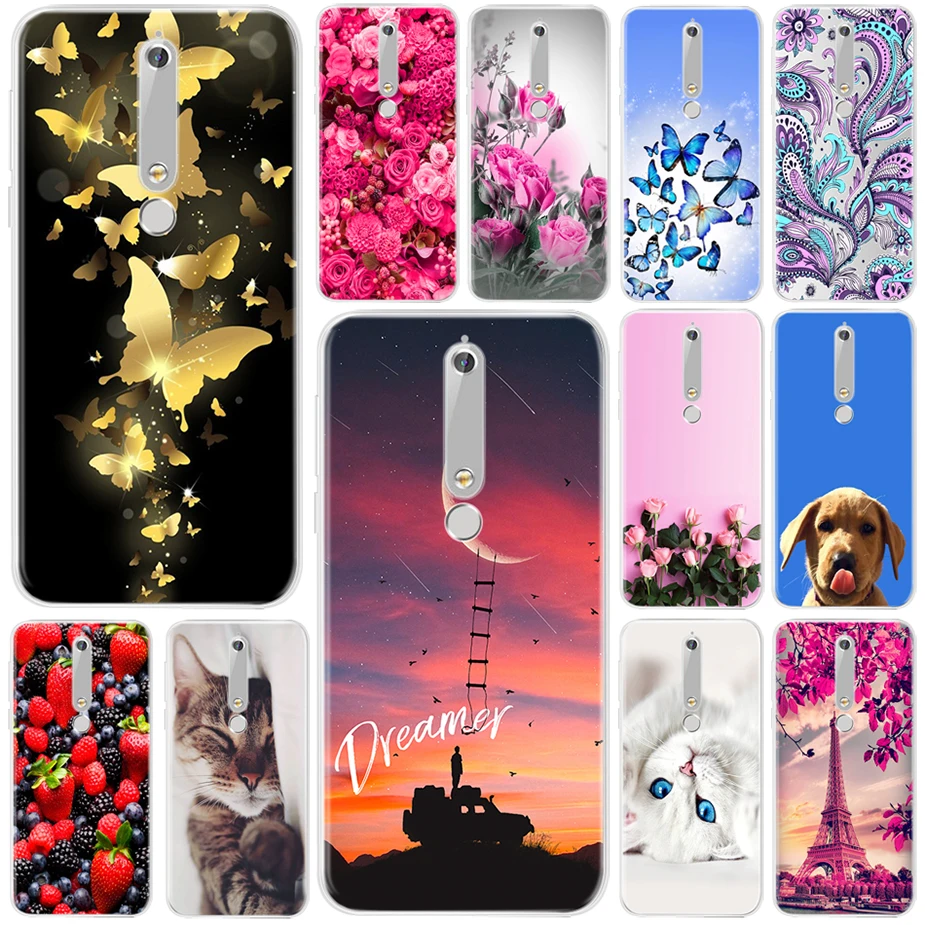 

Soft TPU Case for Nokia 6.1 Cover TA-1045 TA-1043 Cute Painted Phone Back Protective Cases for Nokia 6 2018 TA-1054 Funda Bumper