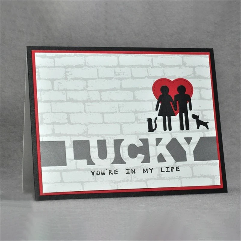 

Eastshape LUCKY Word Die Cutting Dies 2019 for Card Making Scrapbooking DIY Album Embossing Paper Craft Letter Metal Die Cut