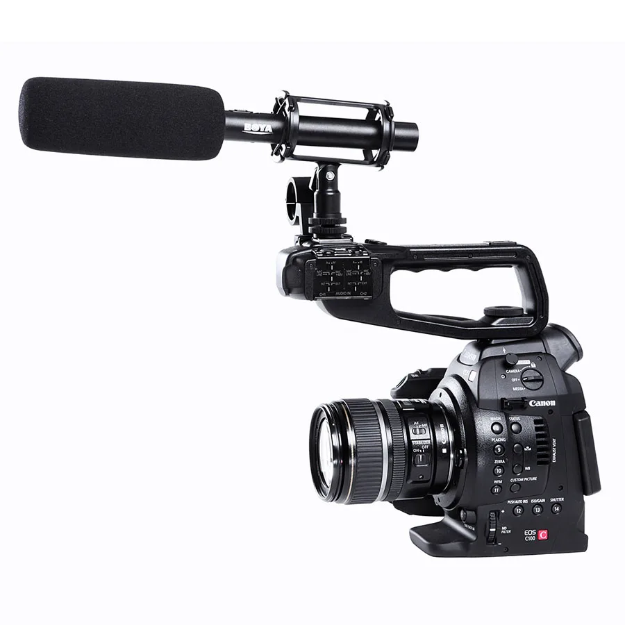 

BOYA Professional Condenser Cardioid Microphone BY-PVM1000 Video Interview Reporting Mic For Canon Nikon DSLR Camera Microphones