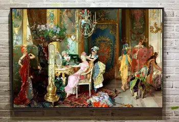 

R-30 hand painted on canvas nice Oil Painting Classical palace painting nice painting for bedroom living room