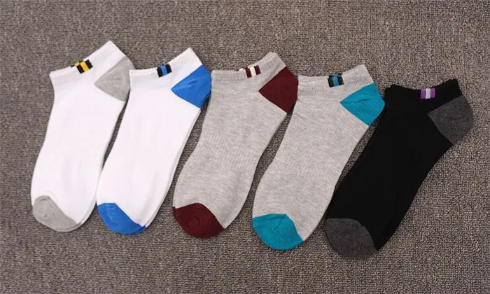 20 шт = 10 пар мужские носки-башмачки хлопковые дезодорирующие спортивные носки для бизнеса размера плюс XXXL 45,46, 47,48 короткие летние носки