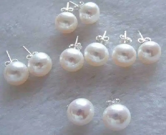 

1367 5Set White Akoya Cultured Pearl Earring