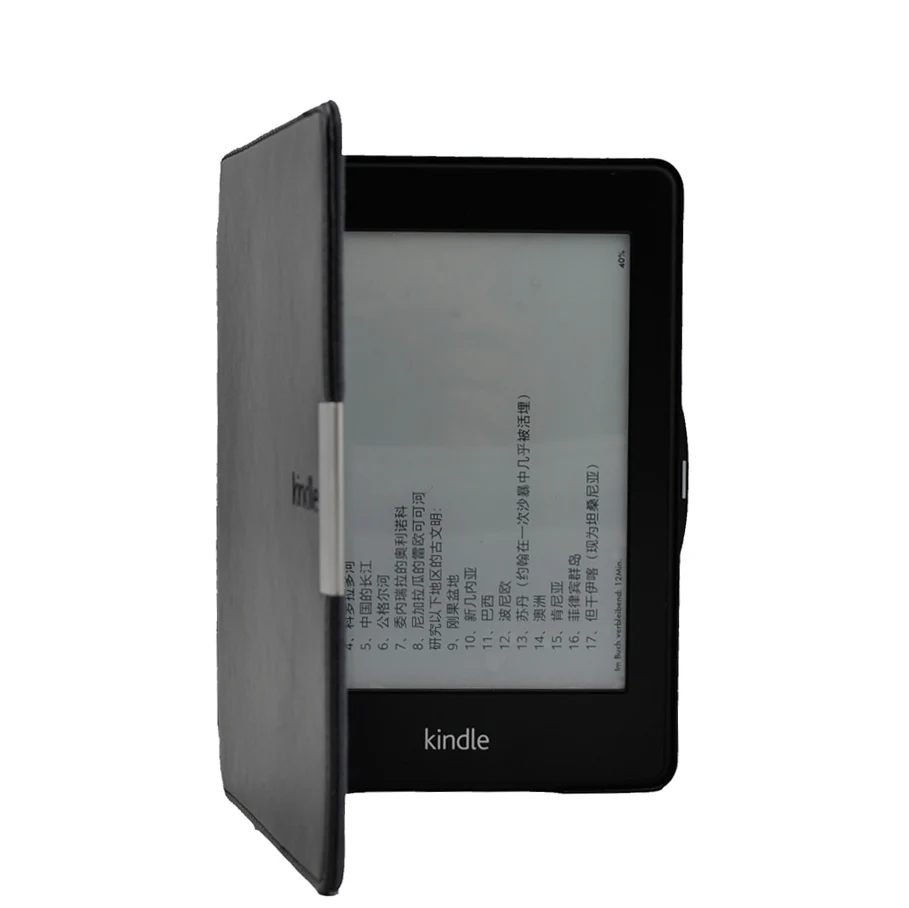 

PU Leather Cover Case for Amazon Kindle Paperwhite 1/2/3 KPW protect auto sleep or unlock by cover