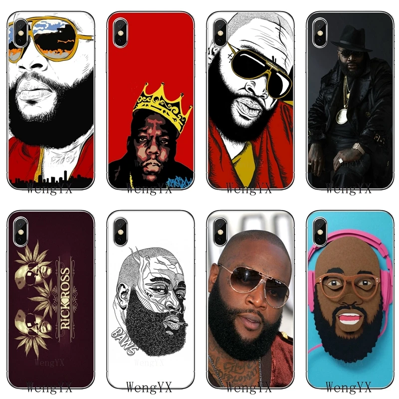 

TPU Soft Accessories phone cover case For Xiaomi Mi 8 6 6X A1 5 5s 5x 4 4c 3 mix max 2 note 2 rapper Rick Ross Rapper Smoking