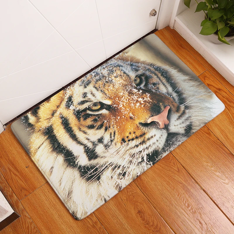 14 Style Tiger Print Carpets Anti Slip Floor Mat Outdoor Bathroons Rugs