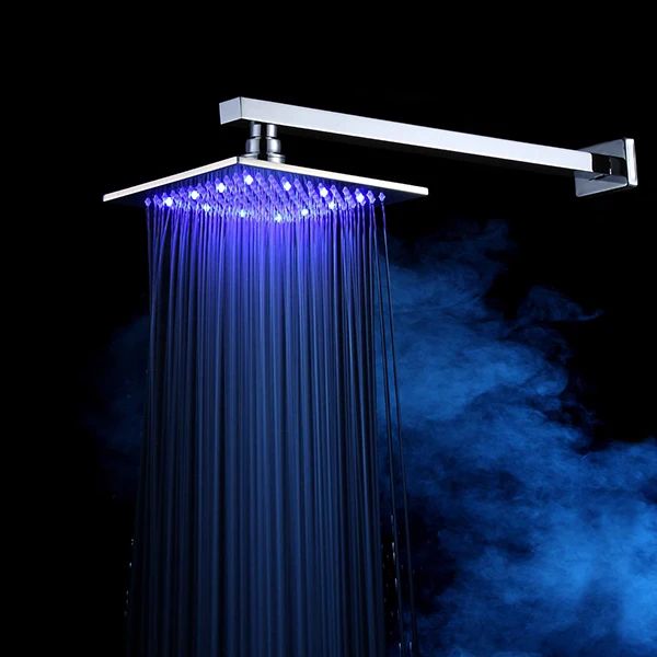 20cm * 20cm Led Shower head.Square Brass 8 inch Rainfall Showerhead