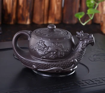 

Hot Sales Chinese Yixing purple clay Teapot,Raditional dragon tea pot Big capacity Handmade clay tea set kettle kung fu teapot