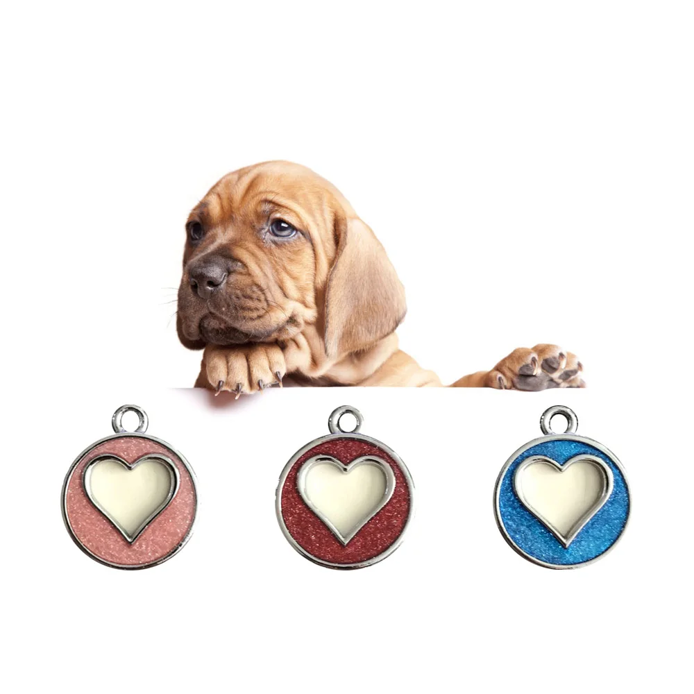 

200 pcs/lot Bone Paw Heart-shaped Style Pet Dog ID Name Tag Pet Dog Pendant Pet Decoration Free Shipping
