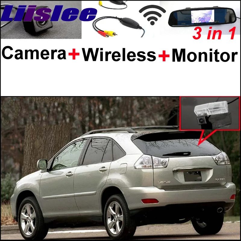 

3in1 Special Rear View Camera + Wireless Receiver + Mirror Monitor Back Up Parking System For Lexus RX330 RX350 RX400h 2004~2009