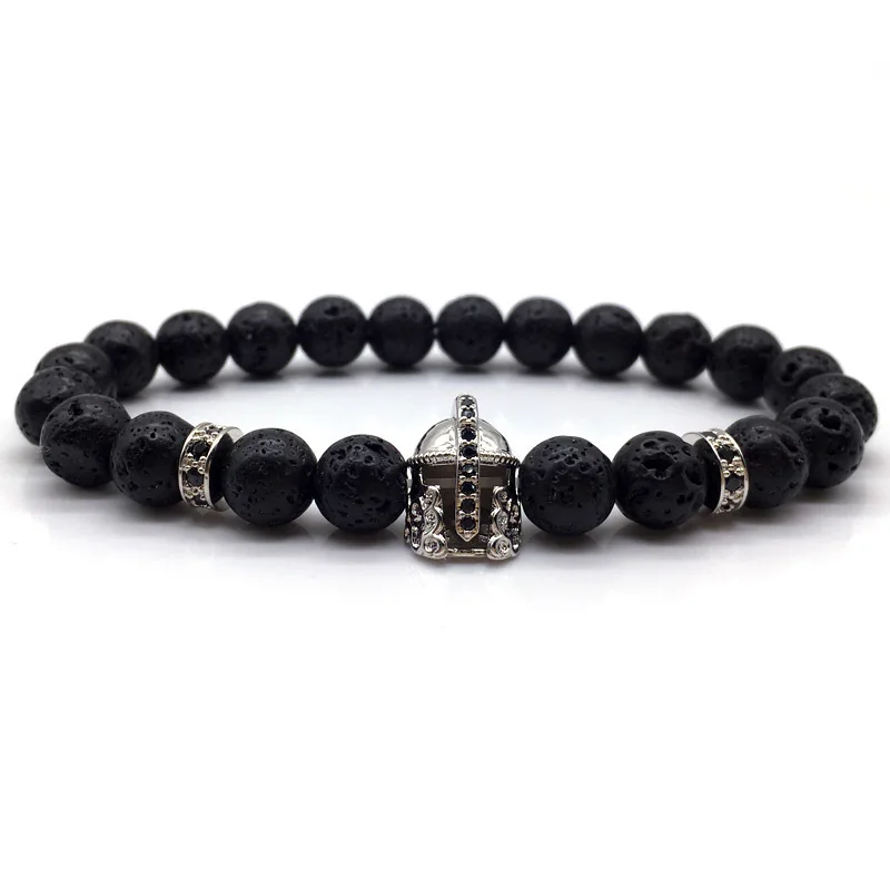 

Warrior Men Bracelet New Fashion 2019 Classic Bead Bracelet Men Simple Stone Bead Charm Bracelet For Men Jewelry Gift