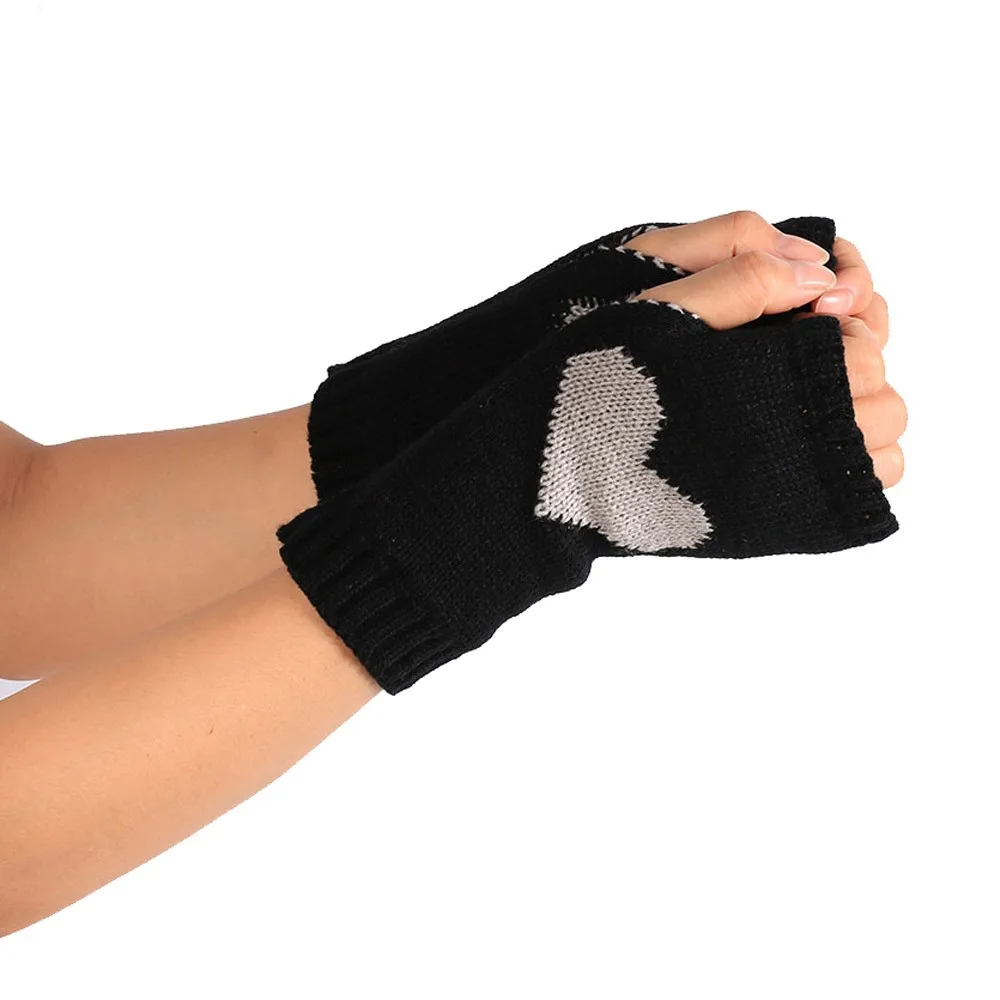 Зимние перчатки guantes наручные руки удерживающие тепло вязаные длинные без