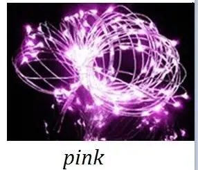 pink 2 м 20 огней Рождественская гирлянда светодиодный медный провод сказочные огни для фестиваля Свадебная вечеринка домашний декор для стола детская комната Синий - Цвет: pink