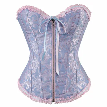 

Corsets and Bustiers Brocade for Women Party Cosplay Costume Corset Overbust Basque Floral Jacquard Sexy Lingerie Top Vintage