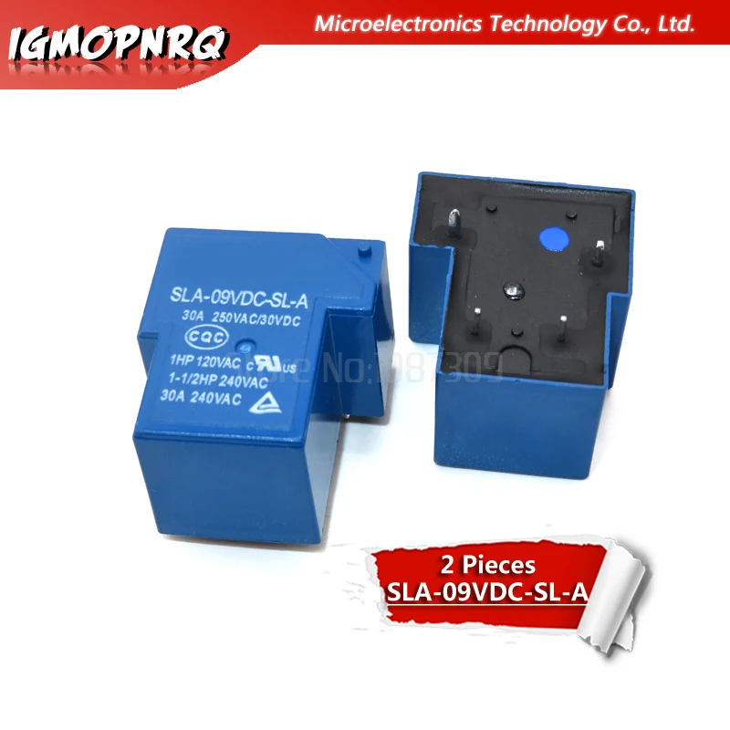 2PCS Power relays SLA-09VDC-SL-A 9V 30A 4PIN T90 | Электронные компоненты и принадлежности