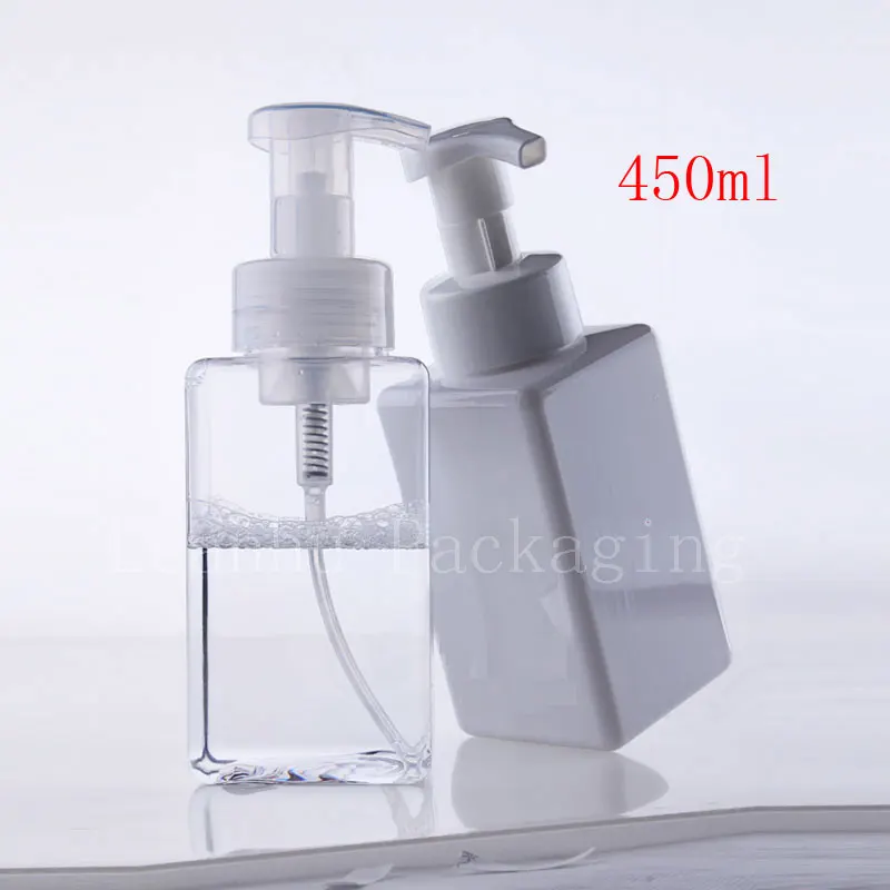 450ml empty square soap shaving foaming dispenser pump container