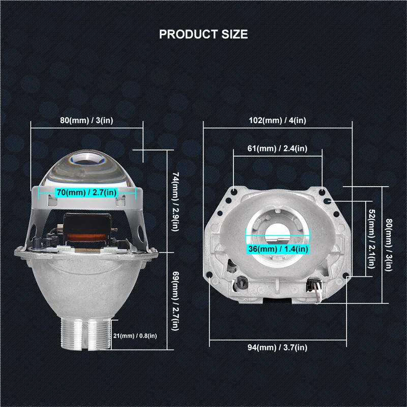 Полностью металлические 3 0 дюйма H4 HID фонарь для Hella 5 D2S D2R D2H D4S|Аксессуары фар авто|