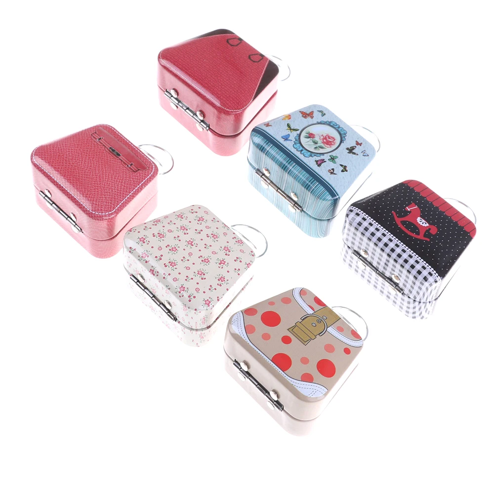 Mini Trunk Toy Miniatura Miniature Suitcase Pocket Furniture DIY Doll House Kit Random 1:6 Scale Dollhouse Scene Accessories