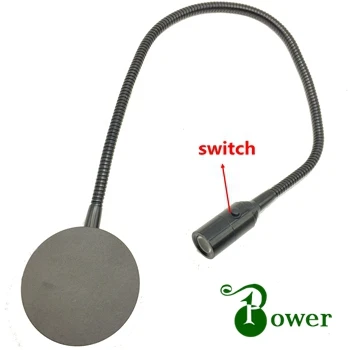 

FLEXIBLE GOOSENECK 1W LED BEDSIDE READING LAMPS FOR HOTELS