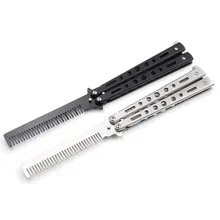 SS Practice Butterfly In Knife Training Folding Stainless Steel Knife Outdoor Tool Collect Camping Butterfly Knives Comb EDC Toy цена SS Practice Butterfly In Knife Training Folding Stainless Steel Knife Outdoor Tool Collect Camping Butterfly Knives Comb EDC Toy цены онлайн