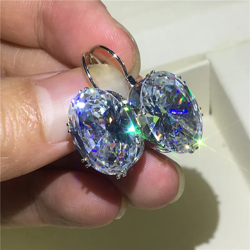 

Sparkling Water Drop Earrring AAAAA Cz 925 sterling silver Bohe Engagement Wedding Dangle Earrings for women Party Jewelry