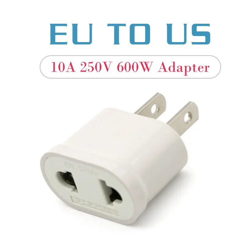 1 шт. США адаптер штепсельная вилка ЕС в США дорожная настенная электрическая розетка для зарядки розетка 2 Pin штепсельная розетка евро Европа в США - Цвет: Белый
