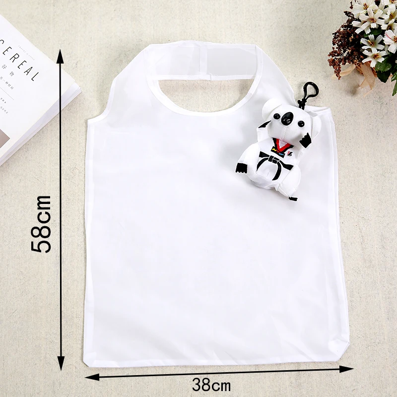 Милая Складная хозяйственная сумка в форме животного, Экологичная Женская Подарочная Складная многоразовая сумка-тоут, портативная дорожная сумка через плечо