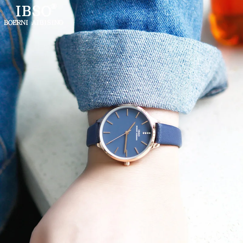 IBSO Women Leather Watches Top Brand Luxury Crystal Female Quartz Watch Reloj Mujer 2018 New Fashion Women Wrist Watch #6603 IBSO Women Leather Watches Top Brand Luxury Crystal Female Quartz Watch Reloj Mujer 2018 New Fashion Women Wrist Watch #6603