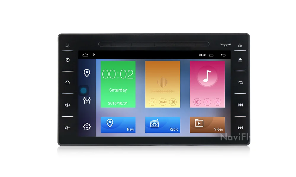 Excellent NaviFly 2G+32G 8 inch Android 9.1 car multimedia player for TOYOTA HILUX 2015-2019 WIFI BT GPS Navigation Radio RDS 1024*600 HD 5