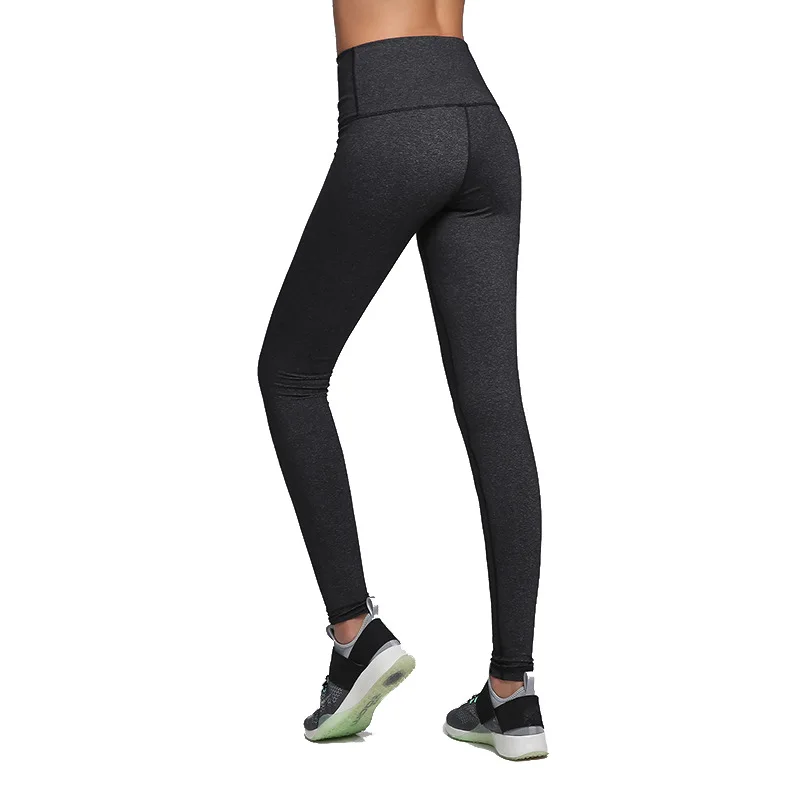 Women Sports Pants High Waist Yoga Pants Fitness Legging Super Quality High Elastic Waist Solid