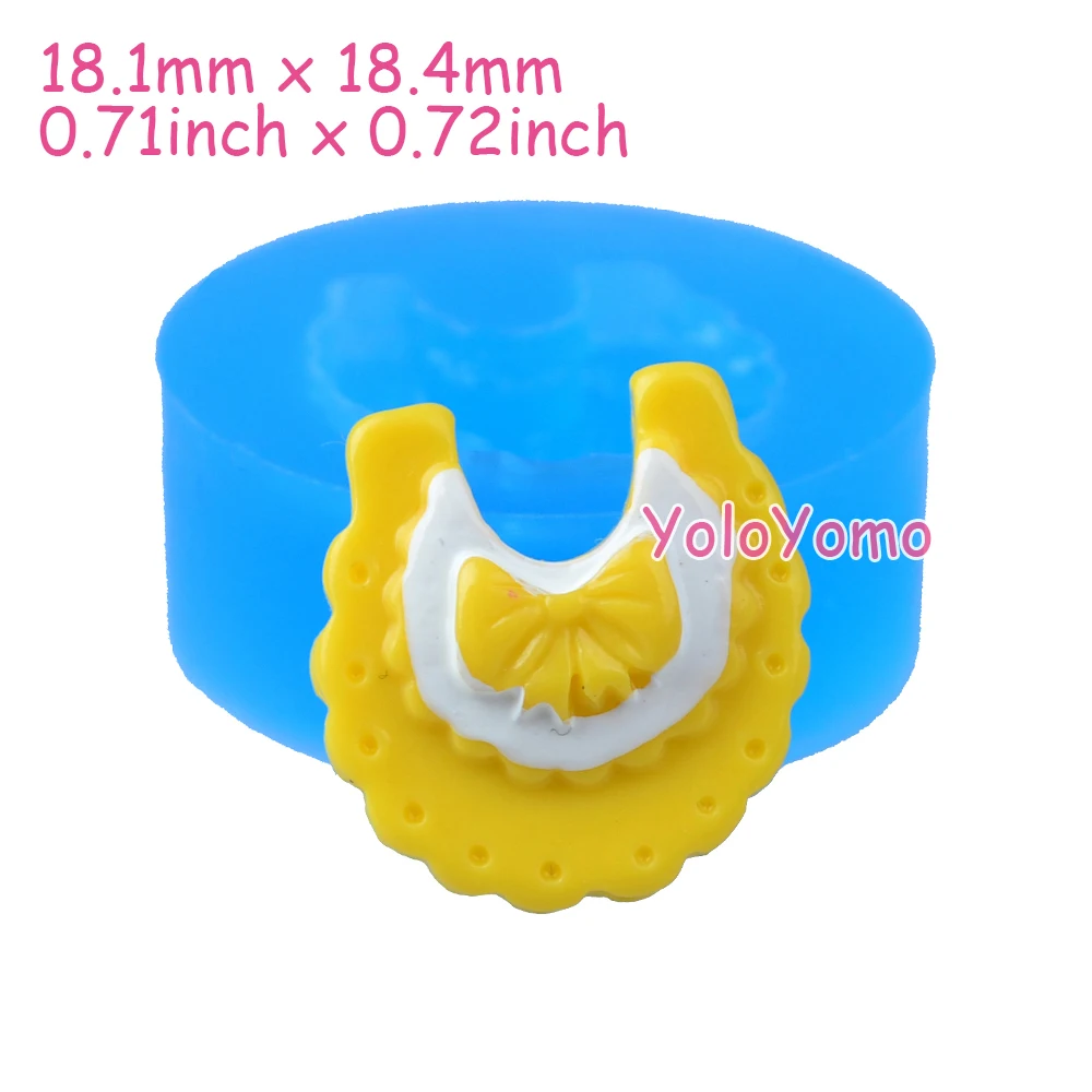 F474YL 18.4mm Baby Bib Silicone Mold for Baby Shower, Fondant, Cake
